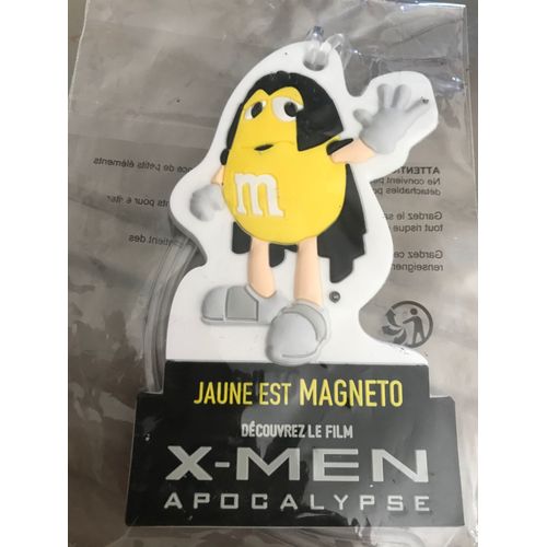 Jaune Est Magneto Dcouvrez Le Film X Men Apocalypse - M & M's - Marvel 2016 - Personnage Plastique 10x6 Porte Clef Bagage