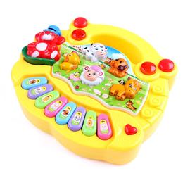 Jaune Jouet Eveil Ferme Animaux Pedagogique Musical Piano D Eveil Cadeau Pour Bebe Rakuten