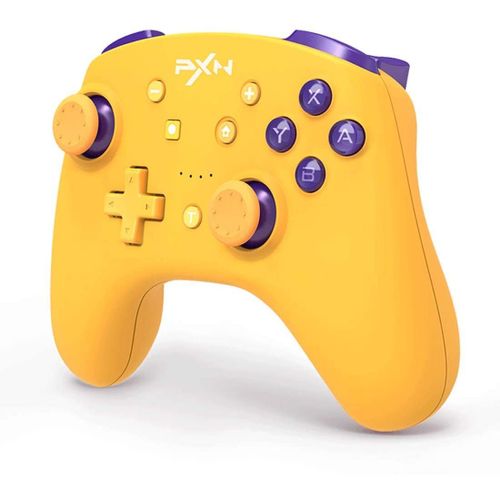 Jaune - Manette Pxn Pour Nintendo Switch, Manettes De Jeu Pour Pc Ios 16, Bluetooth Sans Fil Pour Switch Lite, Pc, Cble De Donnes Usb, Tlcommande Ndavid, Rose