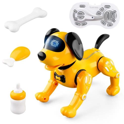 Jaune - Robot lectronique pour animaux de compagnie, tlcommande, Programmable, Rc, cascade, chiot, jouet pour chien