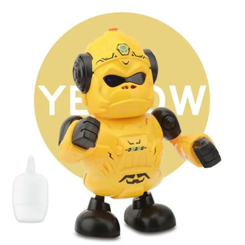 Jaune - Robot vaporisateur lectrique pour enfants, jouets  piles, interrupteur  3 touches, clairage color, musique, danse, multi usage, modle Cool