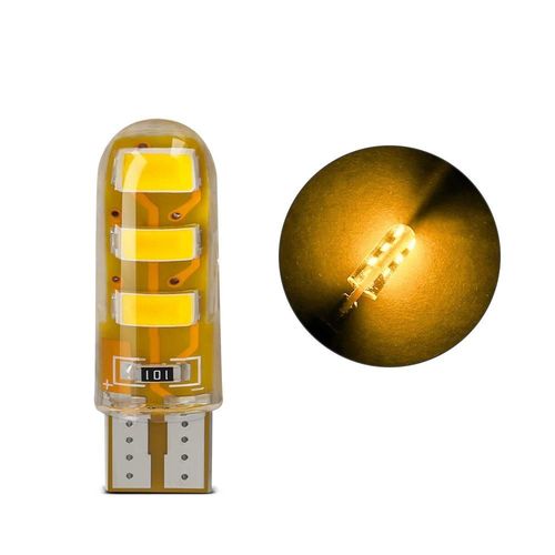 Jaune - Stroboscope - 2 Pices - T10 W5w Canbus Led Lumire Stroboscopique Feu Arrire Feu Clignotant Directionnel 5630 6smd 12v Glace Bleu Rouge Vert Rose Blanc 6000k Position Lampe De Lecture Automatique