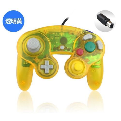 Jaune Transparent - Couleur Transparente Pour N-G-C Gamepad Un Bouton Filaire Contrleur De Jeu Joystick Pour G-Amec-Ube Pour G-C