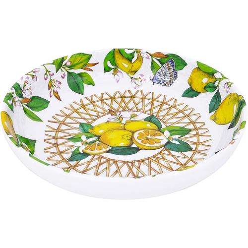 Jaunes - Assiette Creuse Idale En Assiette  Soupe Ou Pates - Mlamine - Capri -  20 Cm - Citrons Jaunes - Collection De Vaisselle Quasi-Incassable Melartmine