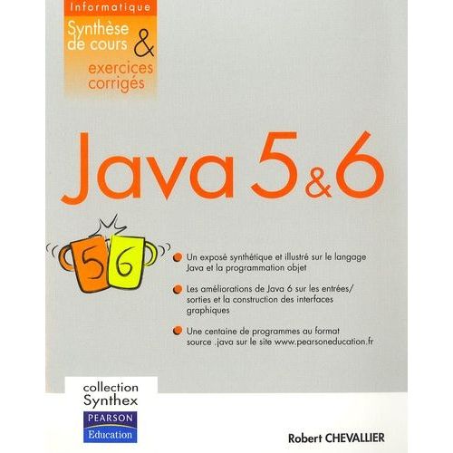 Java 5 Et 6 - Synthse De Cours & Exercices Corrigs    Format Broch 