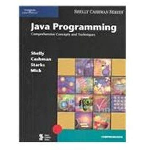 Java Programming: Comprehensive Concepts And Techniques   de Michael Mick  Format Broch 