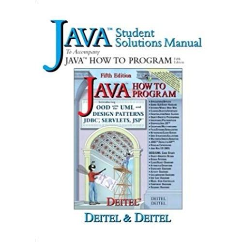 Java Student Solutions Manual To Accompany Java How To Program (5th Edition)   de unknown  Format Broch 