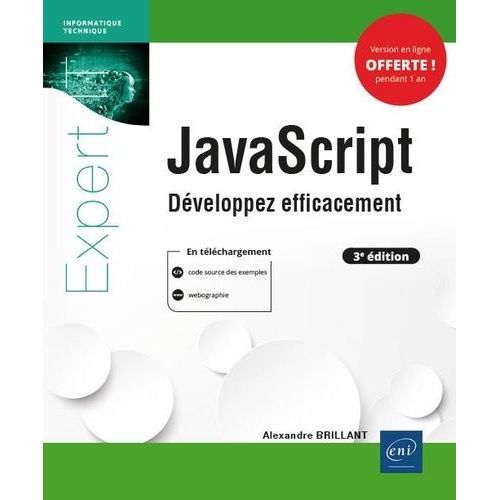 Javascript - Dveloppez Efficacement   de Brillant Alexandre  Format Beau livre 