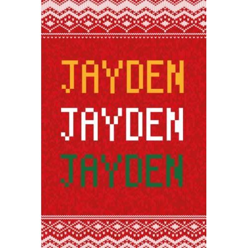 Jayden: Personalized Writing Journal For Men Christmas Themed, Multi Colored (Custom Name Journal, Blank Journal, Write In Notebook, Knitted Pattern) Of Size 6x9 100 Pages For Jayden   de Publishing By Lucas, Name Personalized  Format Broch 