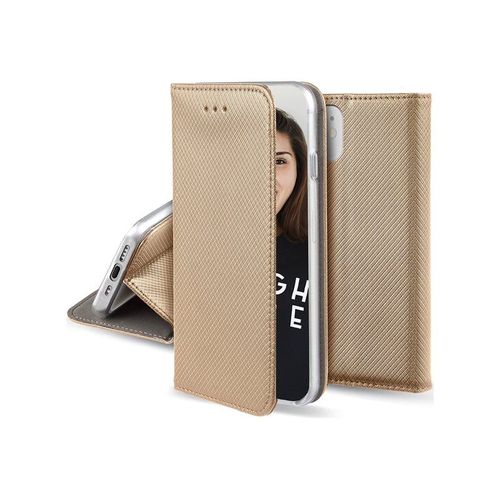 Jaym Colored Edition - tui  Rabat Pour Tlphone Portable - Magntique, Support - Faux Cuir Polyurthane - Or - Pour Samsung Galaxy S23+