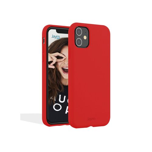 Jaym - Coque Silicone Premium Rouge Pour Apple Iphone 15 [Compatible Magsafe] 100% Silicone Et Microfibre - Renforce Et Ultra Doux