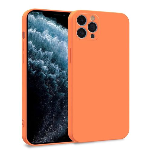 Jaym - Coque Silicone Orange Pour [ Apple Iphone 15 Pro Max ] - 100% Silicone Et Microfibre - Renforce Et Ultra Doux