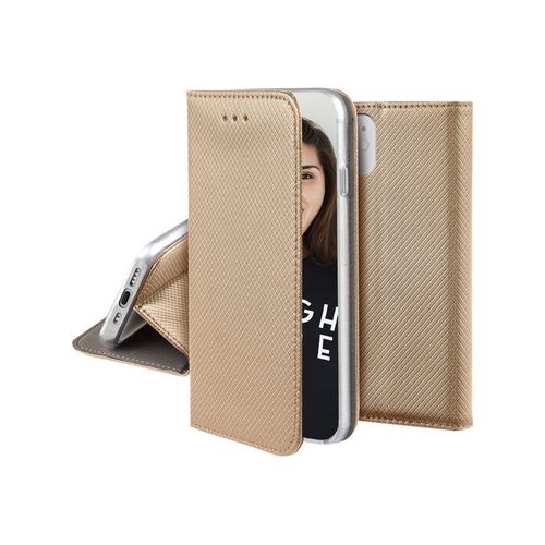 Jaym - tui  Rabat Pour Tlphone Portable - Magntique - Faux Cuir Polyurthane - Or - Pour Apple Iphone 14 Pro Max