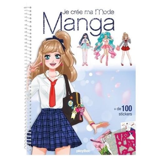 Je Cre Ma Mode Manga - + De 100 Stickers   de Collectif  Format Album 