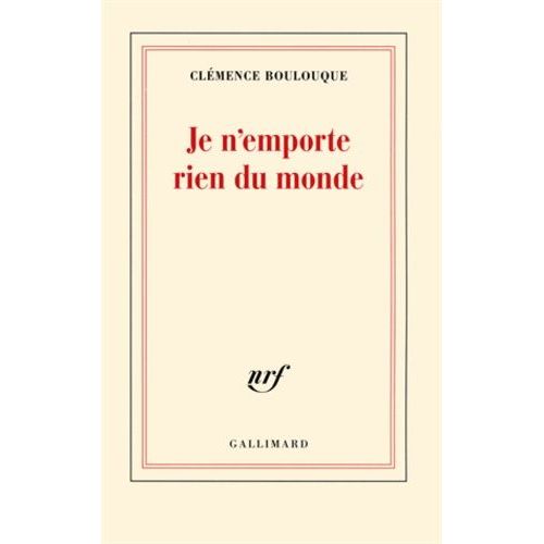 Je N'emporte Rien Du Monde    Format Grand Format 