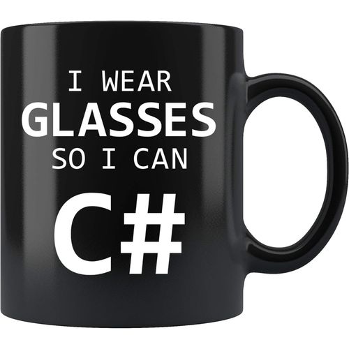 Je Porte Des Lunettes Pour Que Je Puisse C# Mug Ingnieur Logiciel Mug Dveloppeur Mug Funny Programming Pun Coffee Mug 11oz Mug Noir