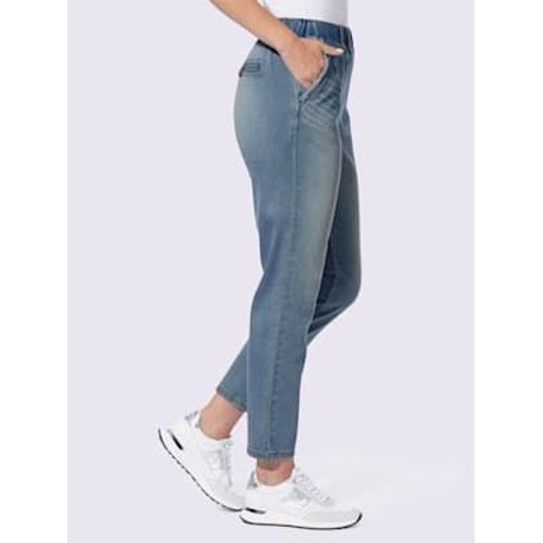 Jean Extensible Trs Extensible, Grande Libert De Mouvement - Rick Cardona - Bleu Blanchi
