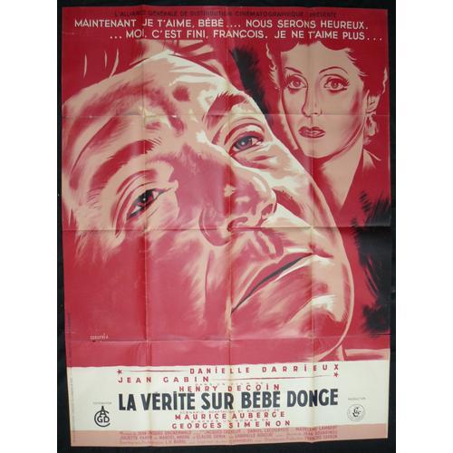 Jean Gabin La Verite Sur Bebe Donge Henri Decoin 1952 160x120 Cm Affiche De Cinma 