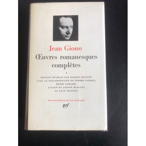 Jean Giono Oeuvres Romanesques Compltes Tome 1 - Nrf Gallimard Bibliothque De La Pliade - 1982   