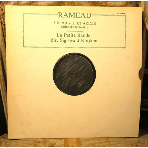 Jean-Philippe Rameau Hippolyte Et Aricie Suite D' Orchestre La Petite Bande Sigiswald Kuijken - 