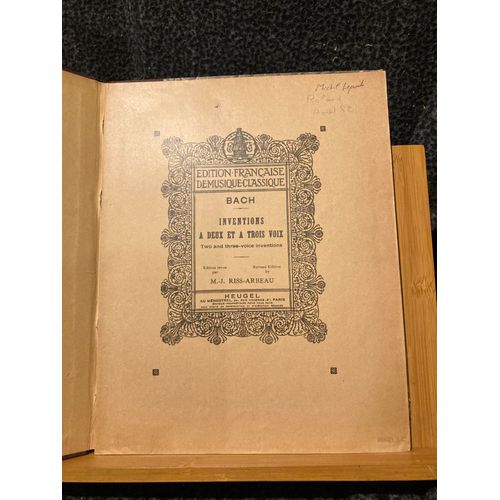 Jean-Sbastien Bach Inventio Sinfonia Pour Clavier Riss-Arbeau Partition Heugel