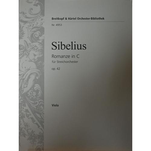 Jean Sibelius : Romance En Ut Pour Orchestre - Partie Alto