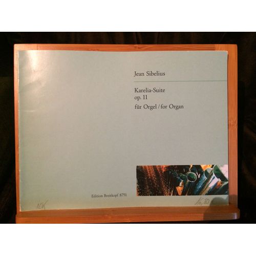 Jean Siblius Suite Karelia Opus 11 Transcription Pour Orgue Partition Breitkopf N8751