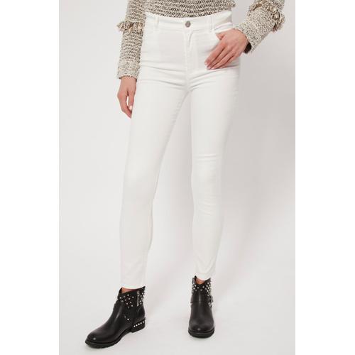 Jean Skinny Taille Haute Blanc