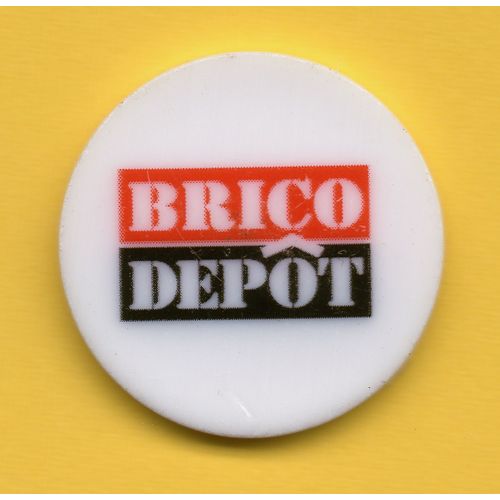 Jeton De Caddie Plastique Biface - Brico Depot - Monnaie Un Euro -