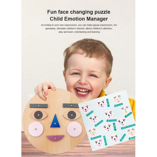 Jeu D'Expression Amusant Qui Change De Visage, Matriel De Jeu De Petite Classe De Maternelle, Jouets Faits  La Main, Nouveau Puzzle En Bois, Jouet Pour Bb, Cadeau