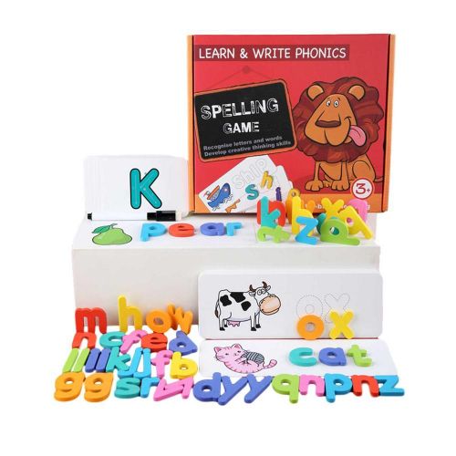 Jeu D'Orthographe Et De Mots ducatifs, Jouet De Dveloppement Cognitif, Lettres Anglaises, Puzzle  Assembler, Jouets Montessori, Cadeaux De Nol