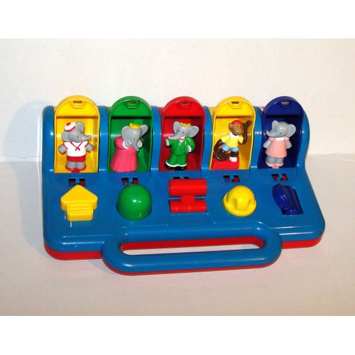 Jeu D'eveil Babar Characters Ancien Jouet D'activits Et De Formes Educalux Vintage L Brunhoff