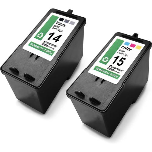 Jeu De 2 Cartouches D'encre Compatibles Pour Lexmark 14xl 18c2080e 15xl 18c2110e Remplace X2600 X2620 X2630 X2650 X2670-1x Noir & 1x Couleur