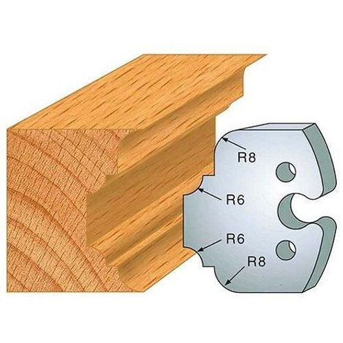 Jeu De 2 Fers Profil?S Acier Ht. 50 Mm N?236 Multi-Baguette Cong? Et 1/4 De Rond - 855.236 - Leman