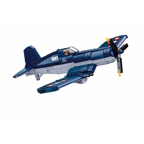 Jeu De Construction Brique Emboitable Sluban Wwii Avion Chasseur F4u Arme M38-B1109 Soldat Articule 413335