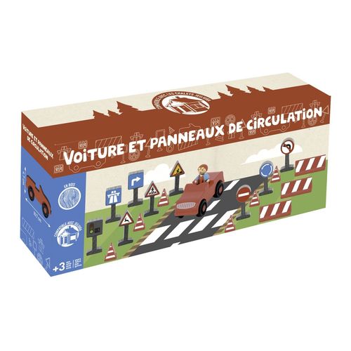 Jeu De Construction Voiture Et Panneaux De Circulation
