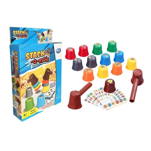 Jeu De Fte Pour Enfants,Jeu De Tasse  Empiler Taupe,Jouet De Puzzle D'apprentissage,Comptition Interactive Et Comptitive,Document Nition - Type Mole Stacking Cup