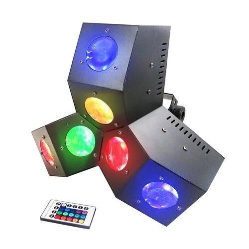 Jeu de lumire 6 lentilles  24 LEDS Karma DJ LED234 Mode Auto, DMX ou pilot par tlcommande