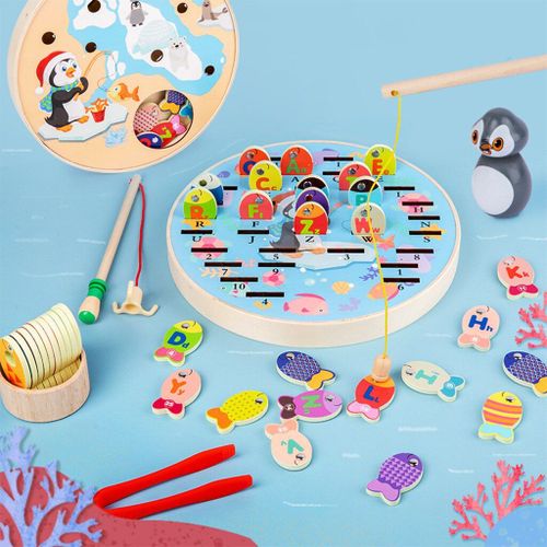 Jeu De Pche Avec Chiffres Et Alphabet, Ensemble De Jouets Pour Attraper Des Poissons, Cadeau D'Anniversaire Pour Les Tout-Petits
