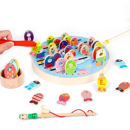 Jeu De Pche Avec Chiffres Et Alphabet, Ensemble De Jouets Pour Attraper Des Poissons, Cadeau D'anniversaire Pour Les Tout-Petits