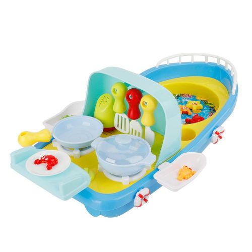 Jeu de peche rotatif electrique avec cuisine pour enfants