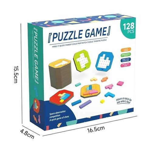 Jeu de puzzle de bureau cratif pour enfants,blocs de construction 3D,jouets mathmatiques Tangram,jeu de forme de document de tableau,jouets prcoces pour tout-petits - Type Puzzle Game
