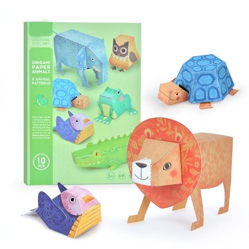 Jeu De Simulation D'animaux Origami Dcoups En Papier, Modle 3d, Mise Au Point Spatiale, 3  6 Ans, Confiance, Imagination, Bricolage