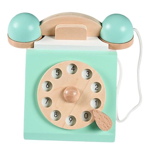 Jeu De Tlphone En Bois Pour Enfants, Jouet De Simulation Miniature Rtro Vintage, Cadran Antique, Jeu De Simulation Interactif, ducatif