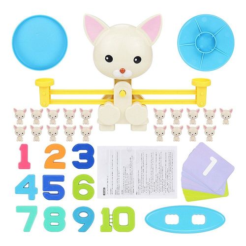Jeu ducatif Pour Enfants, Jeu De Socit, Jeu De Correspondance Des Maths, Singe, Chat, Balance Des Nombres, Pour Apprendre  Ajouter Et  Soustraire