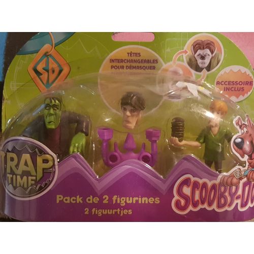 Jeu / Jouet / Scooby Doo /Trap Time / Pack De 2 Figurines Avec Tetes Interchangeables / Accessoires Inclus / Lansay
