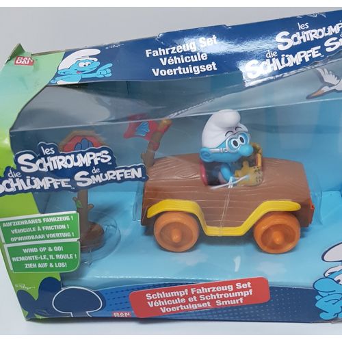 Jeu Jouet / Vhicule Et Schtroumpf / Voiture A Friction Avec Accessoire Et Figurine / Bandai