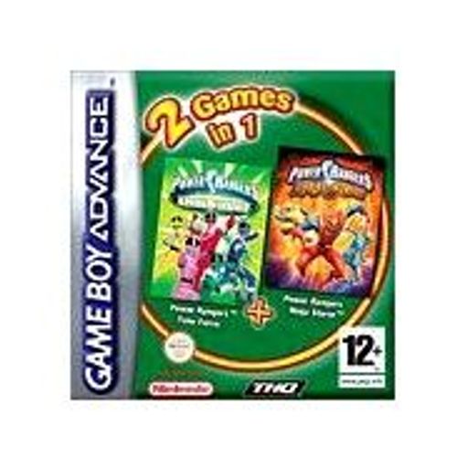 Jeu Nintendo 2 En 1 ..Power Ranger - La Force Du Temps Et Ninja Storm Game Boy Advance K7 Console De Salon