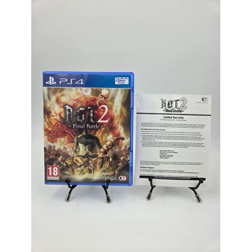 Jeu Playstation 4 A.O.T 2 : Final Battle (Attack On Titan) En Boite, Complet (Jaquette Trs Lgrement Abme)