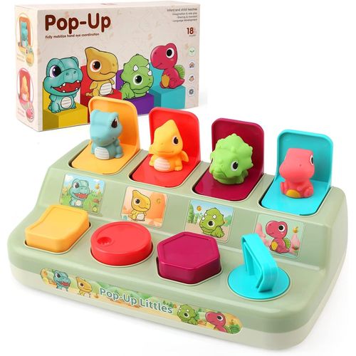 Jeux Montessori 2 3 4 5 Ans,Dinosaure Jouets Pop-up Jeux Montessori de Motricit ducatifs Jeu Jouets dactivit et Dveloppement pour Apprendre Motricit Fine pour Enfants 18 Mois et Plus